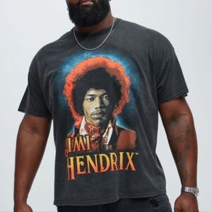 Jimi Hendrix Graphic T-Shirt - Black Men's 2X EUC